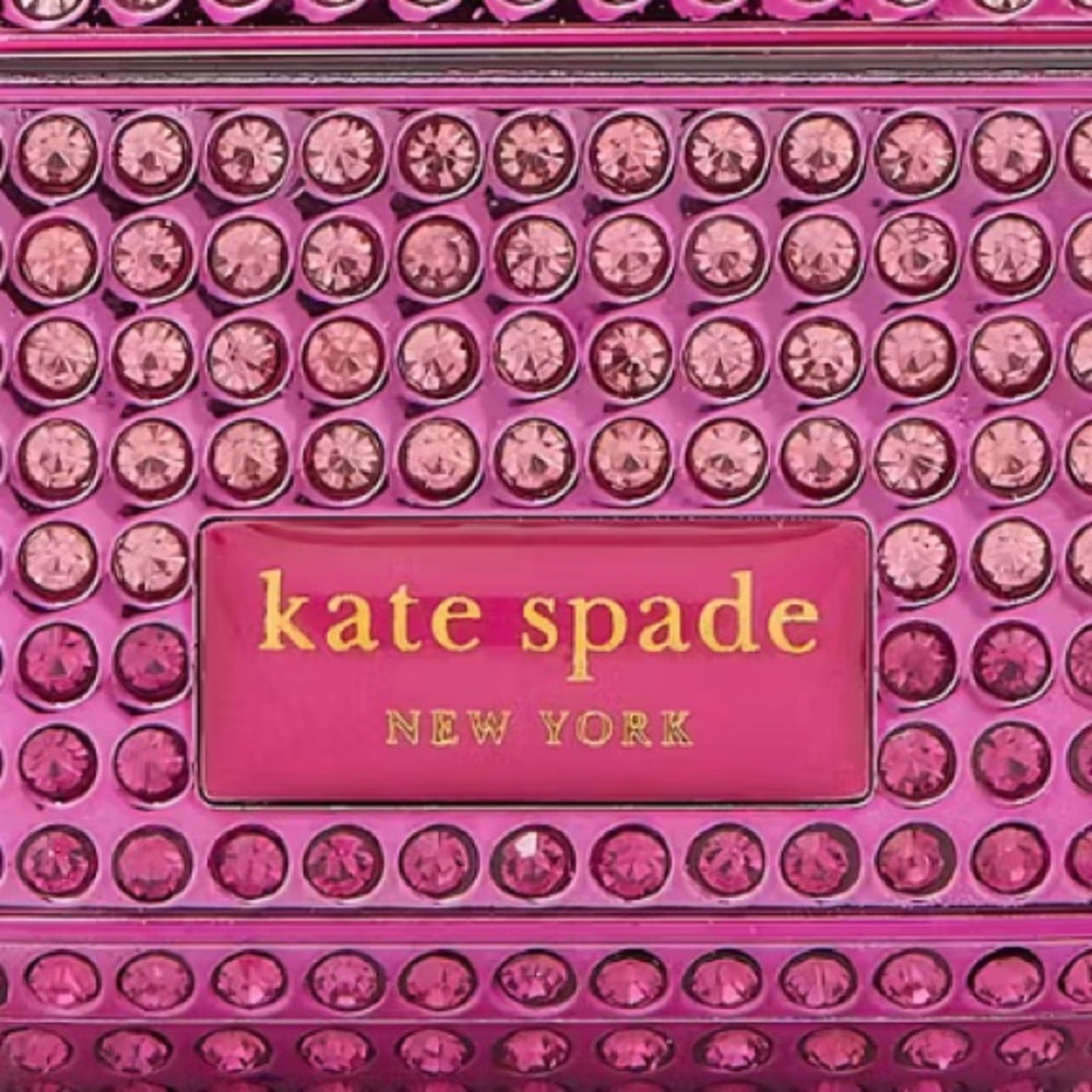 Kate Spade ♠️ Gala Rhinestone Embossed Airpods Case - Picture 4 of 5